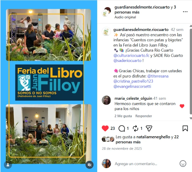 Registro de participación en la Feria del Libro Juan Filloy