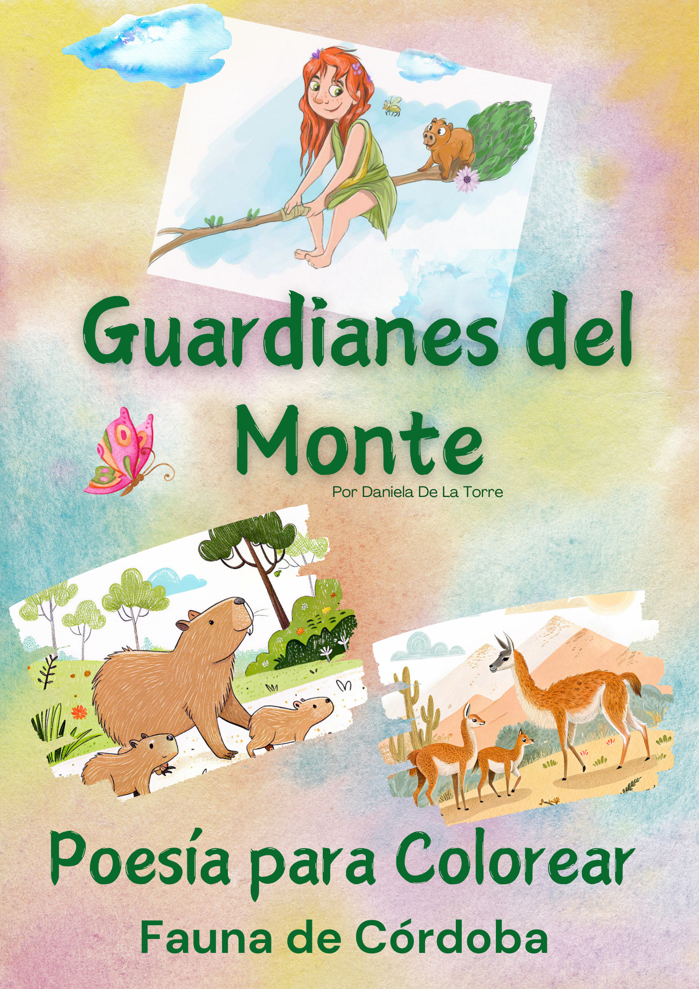 Tapa de Guardianes del Monte, Poesía para Colorear, Fauna de Córdoba